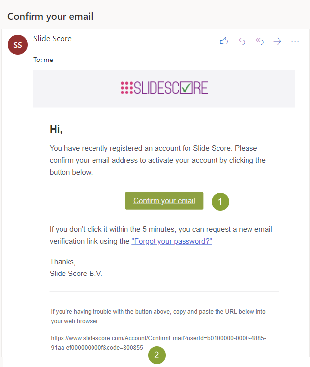 email with confirmation link email with confirmation link